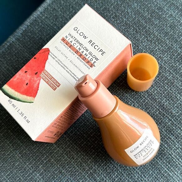 LIKE NEW GLOW RECIPE Watermelon Glow Niacinamide Hue Drops Sun Glow Dew Drops - Picture 11 of 12